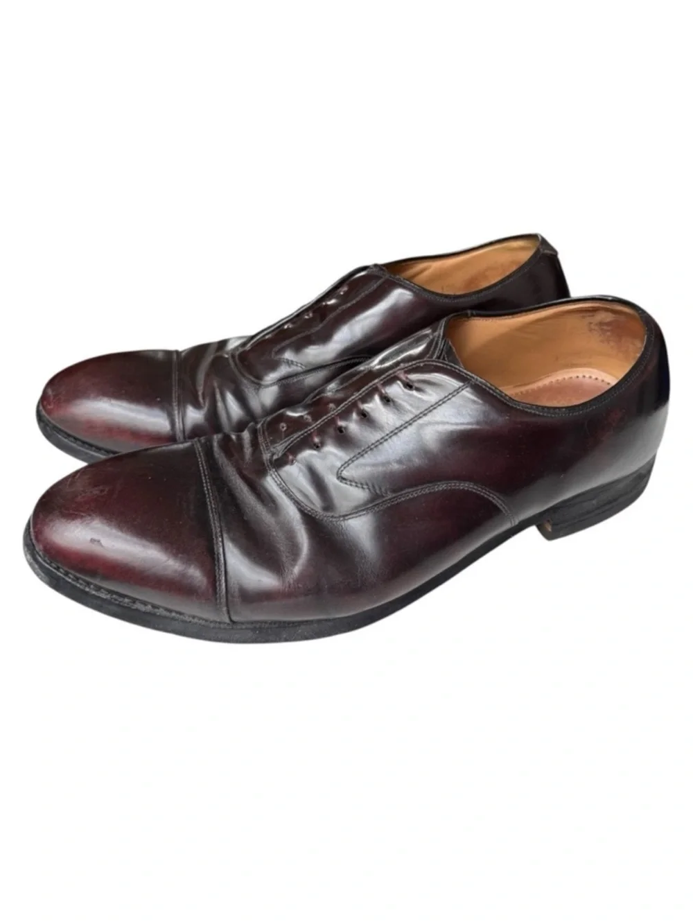 johnston and murphy burgundy dress shoes Johnston & Murphy Large Cap Toe Lace-Up Dress Shoe